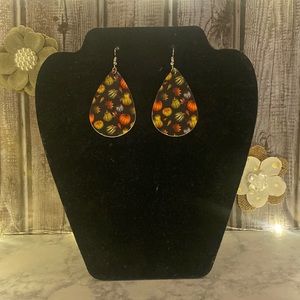 Faux leather fall/thanksgiving earrings
